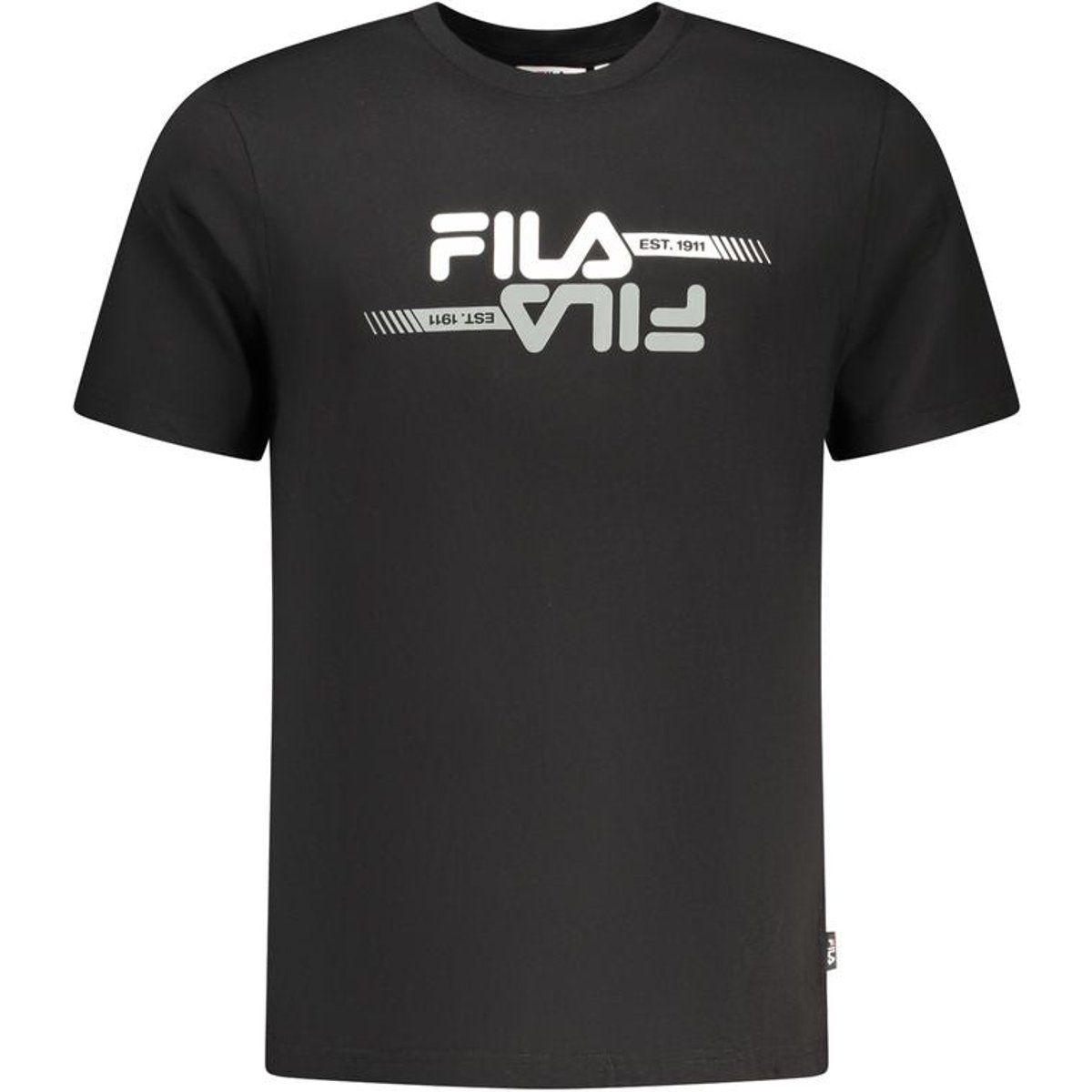 Herren Schwarzes Baumwoll Logo T-Shirt