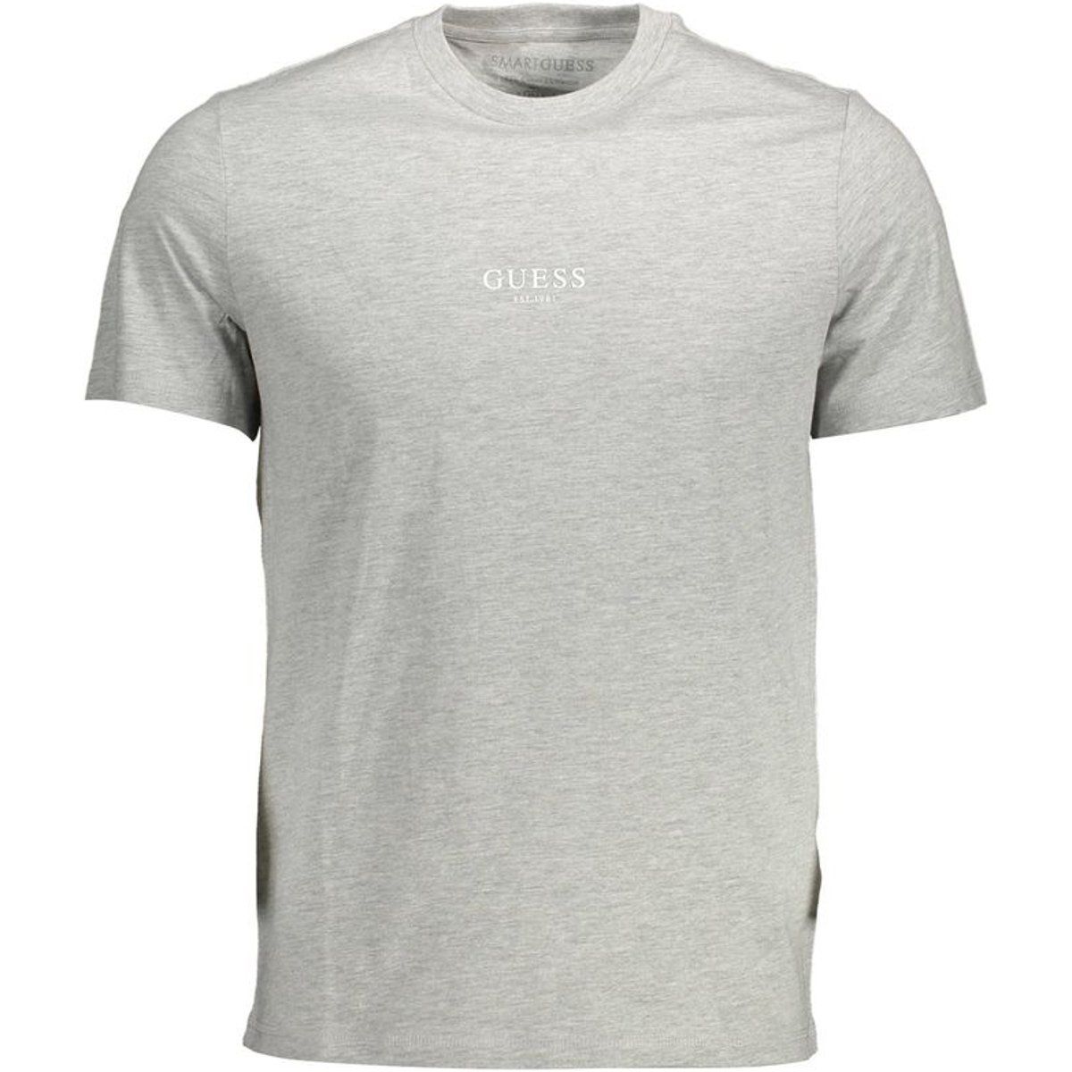 Essentielles meliertes graues T-Shirt aus Baumwollmischung
