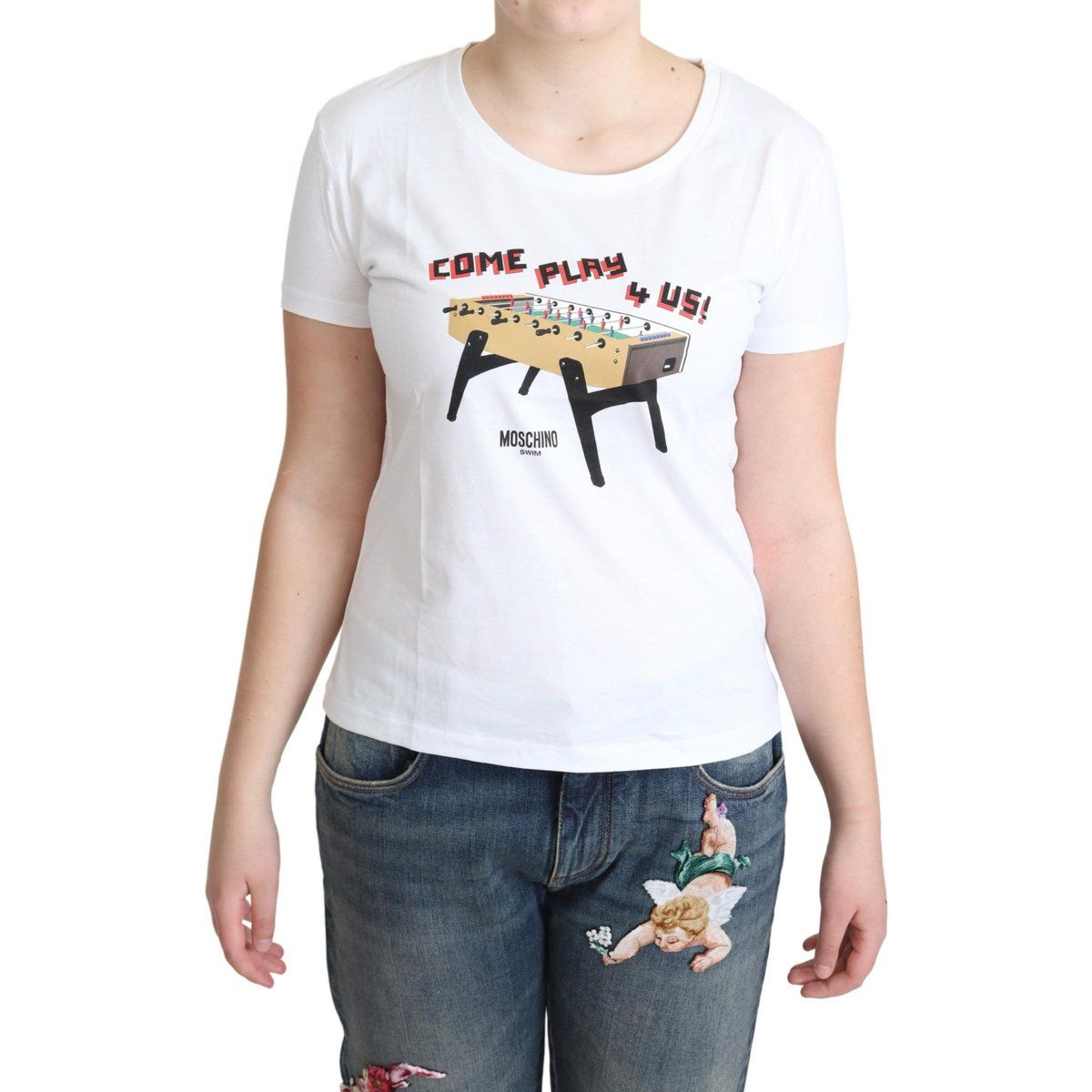 Moschino Tsh5069 Tischfußball T-Shirt