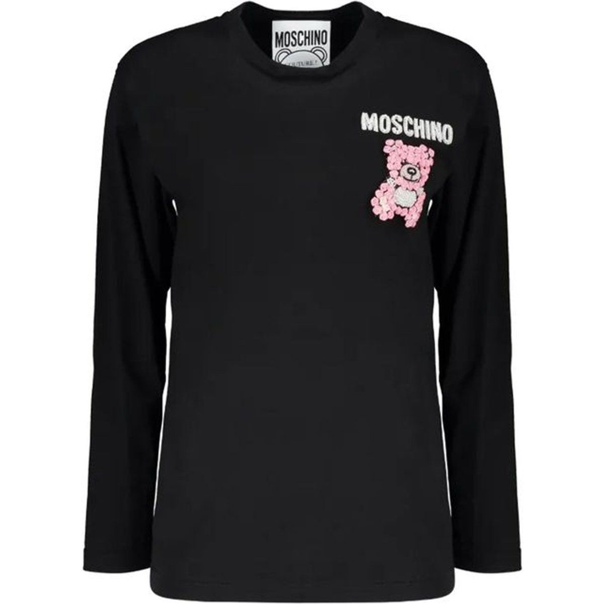 Moschino Couture Schwarzes Baumwoll-T-Shirt