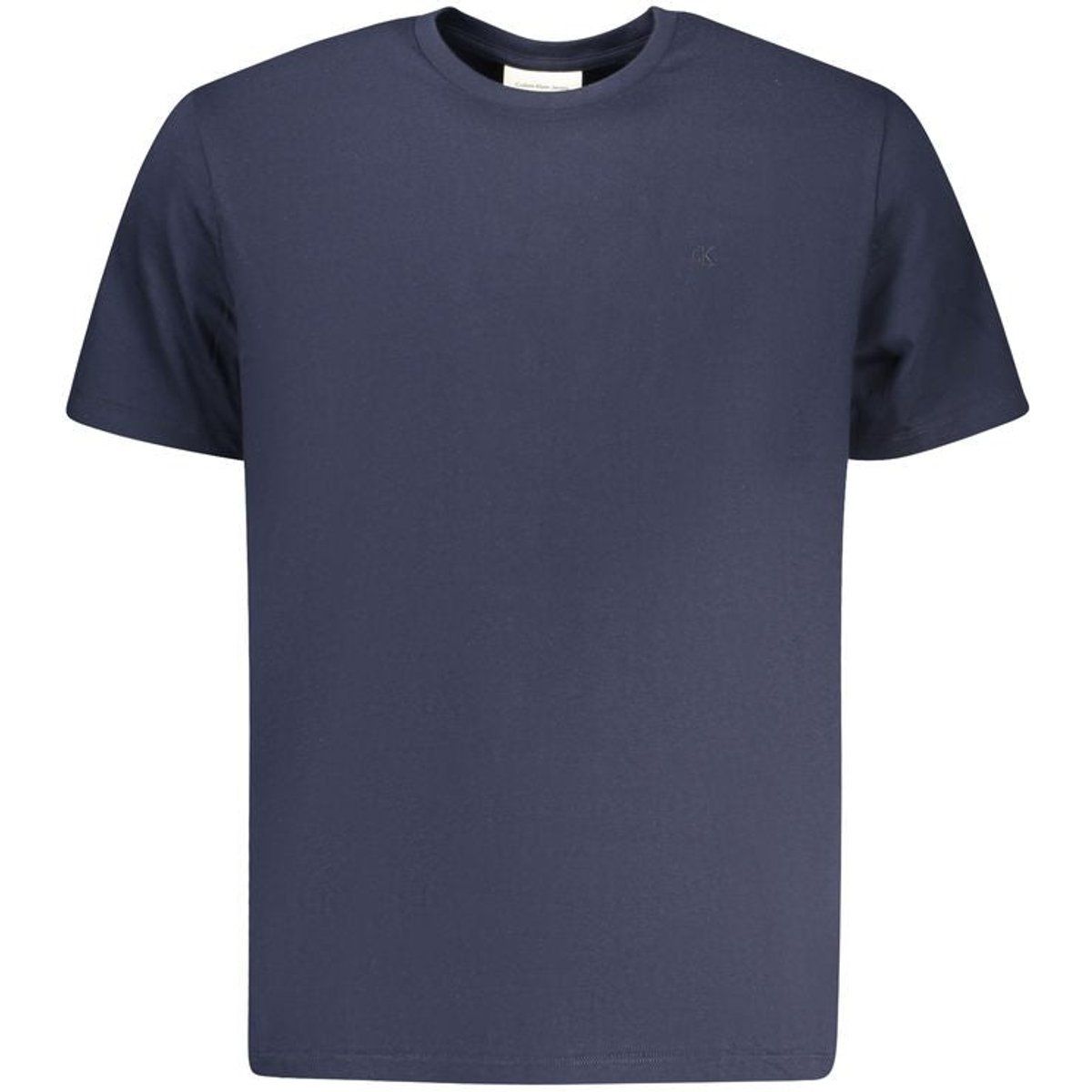 Modernes blaues Baumwoll-Rundhals-T-Shirt