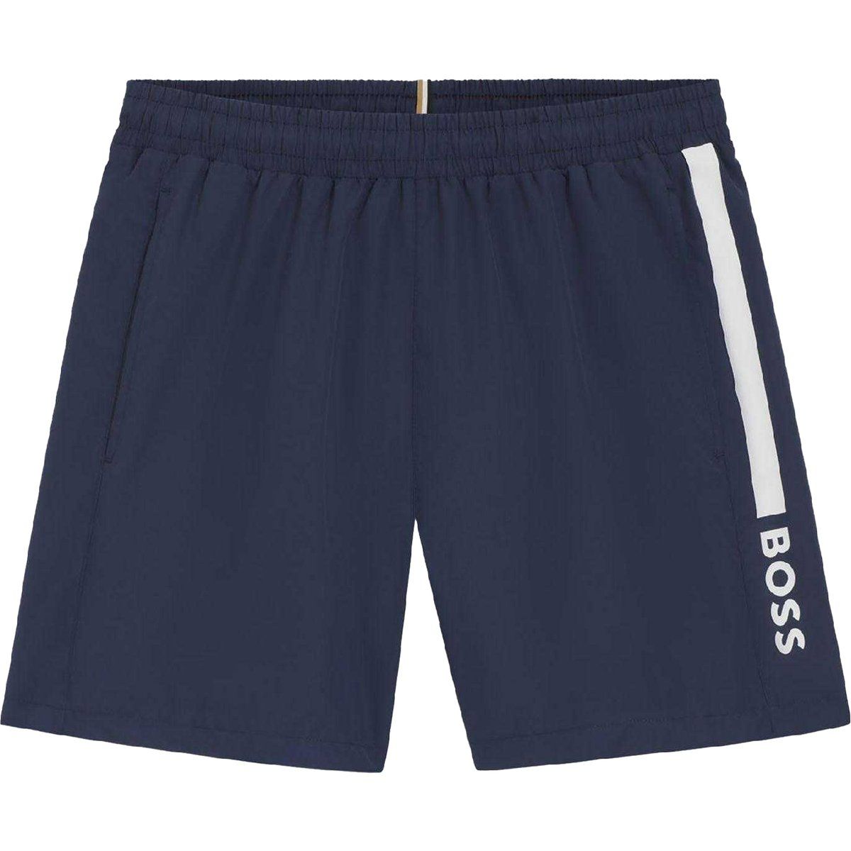 Herren Badeshorts mit Logo, schnelltrocknend