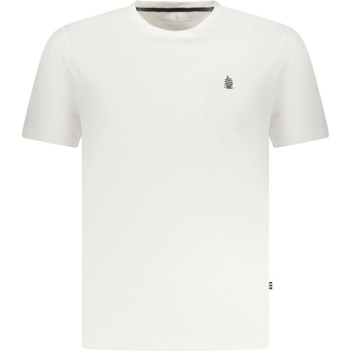 Herren Weißes Baumwoll-T-Shirt mit Rundhalsausschnitt