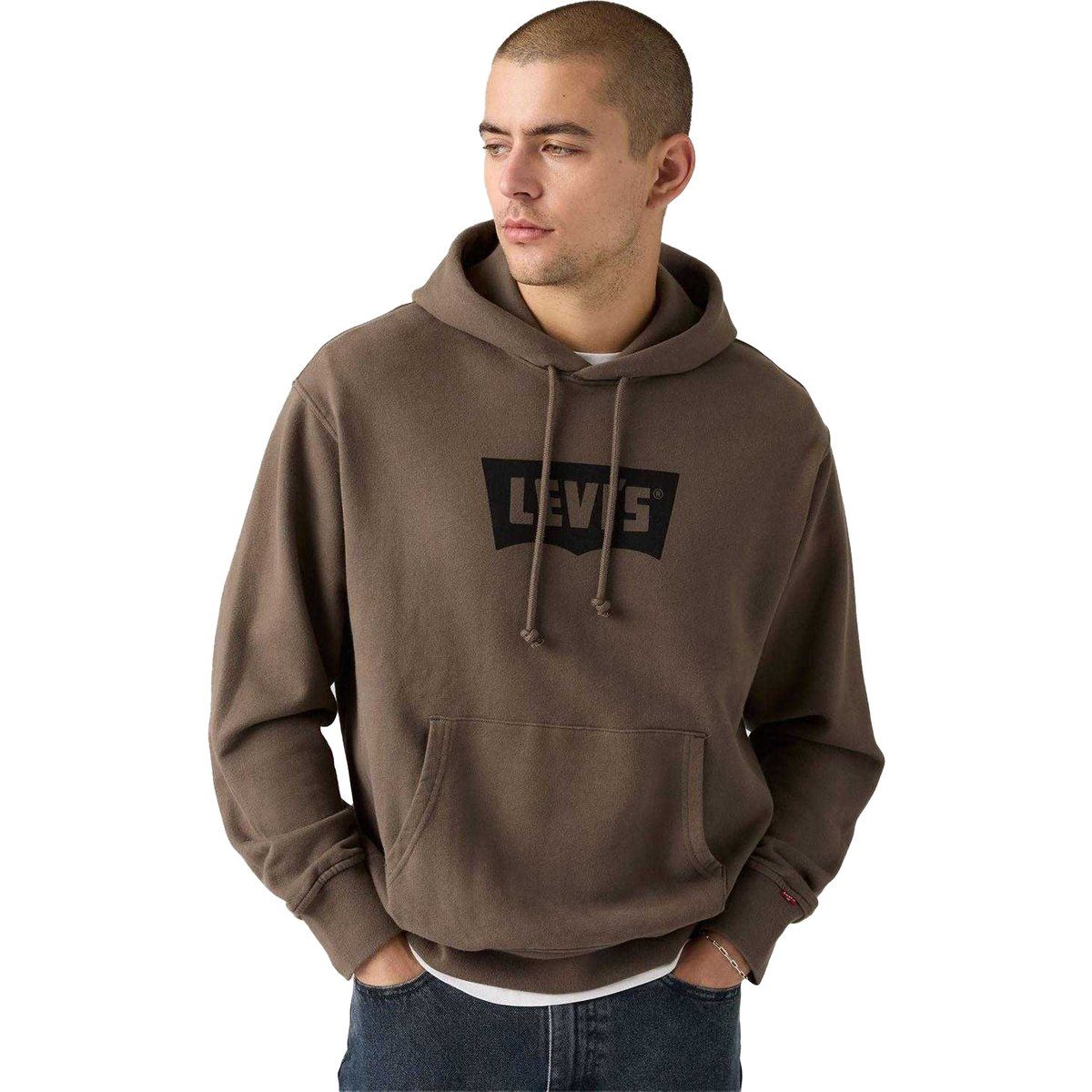 Locker geschnittenes Logo Hoodie Sweatshirt
