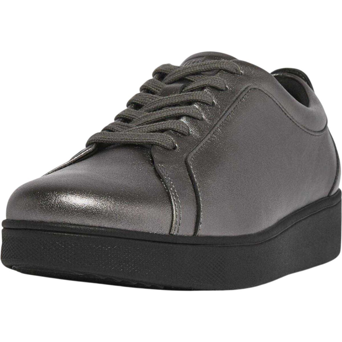 Metallic Leder Plateau Sneakers für Damen