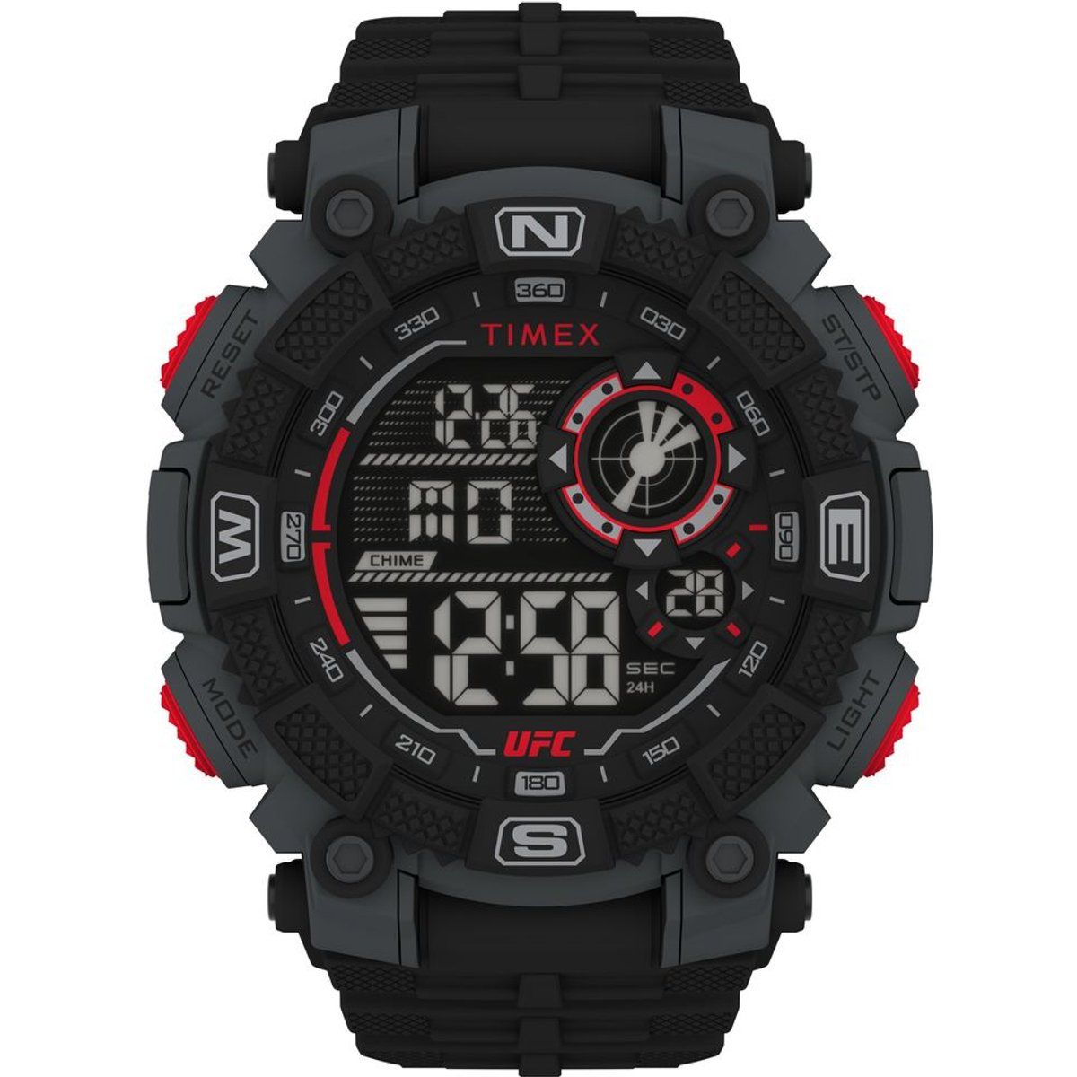 Schwarze Multifunktions-Digitaluhr Sport