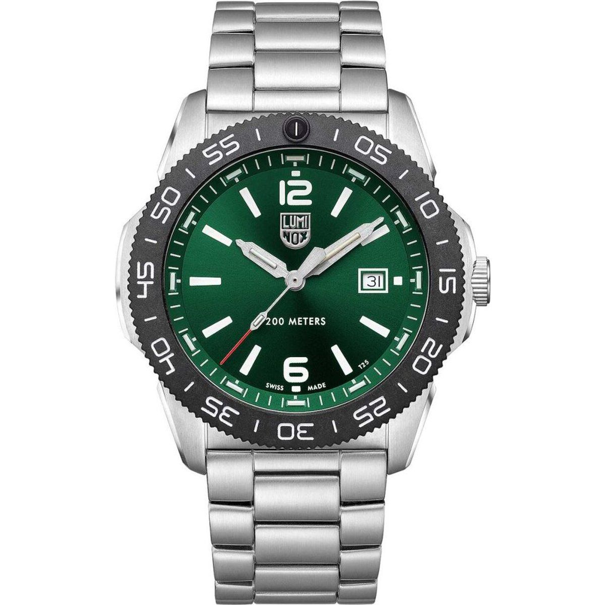 Grün Zifferblatt Edelstahl Uhr