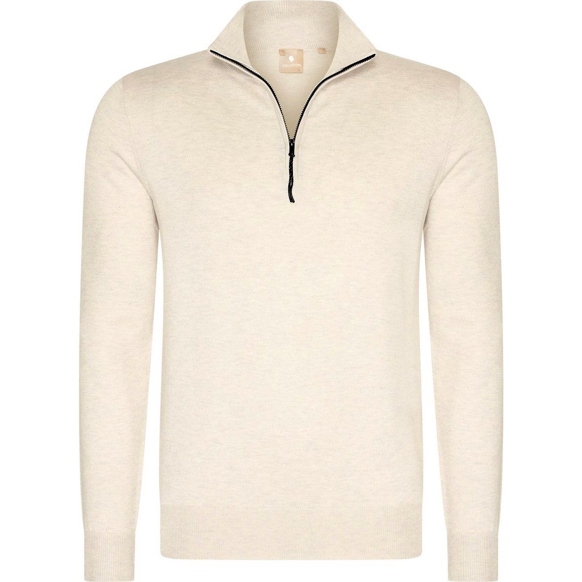 Herren Strickpullover mit Viertelreißverschluss