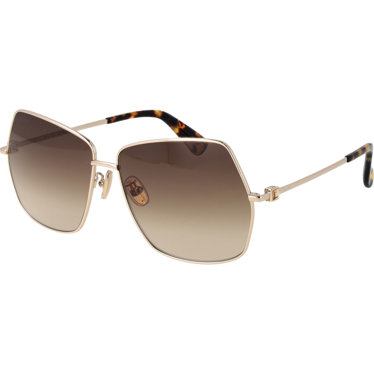 Geometrische Goldfarbene Butterfly Sonnenbrille