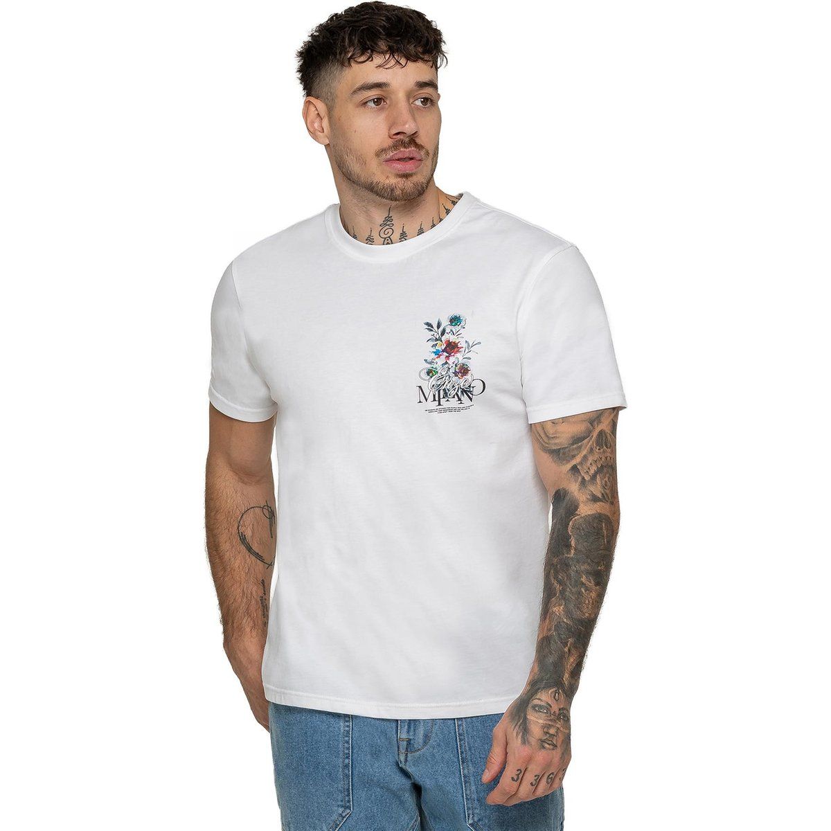 Herren T-Shirt mit floralem Grafikdruck