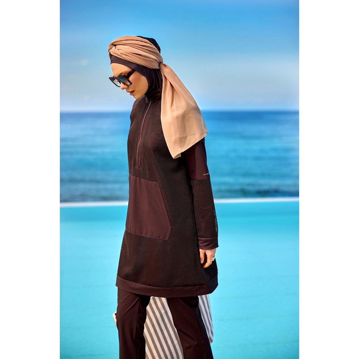 Vollständiges Bedeckendes Bescheidenes Badeanzug Burkini Set