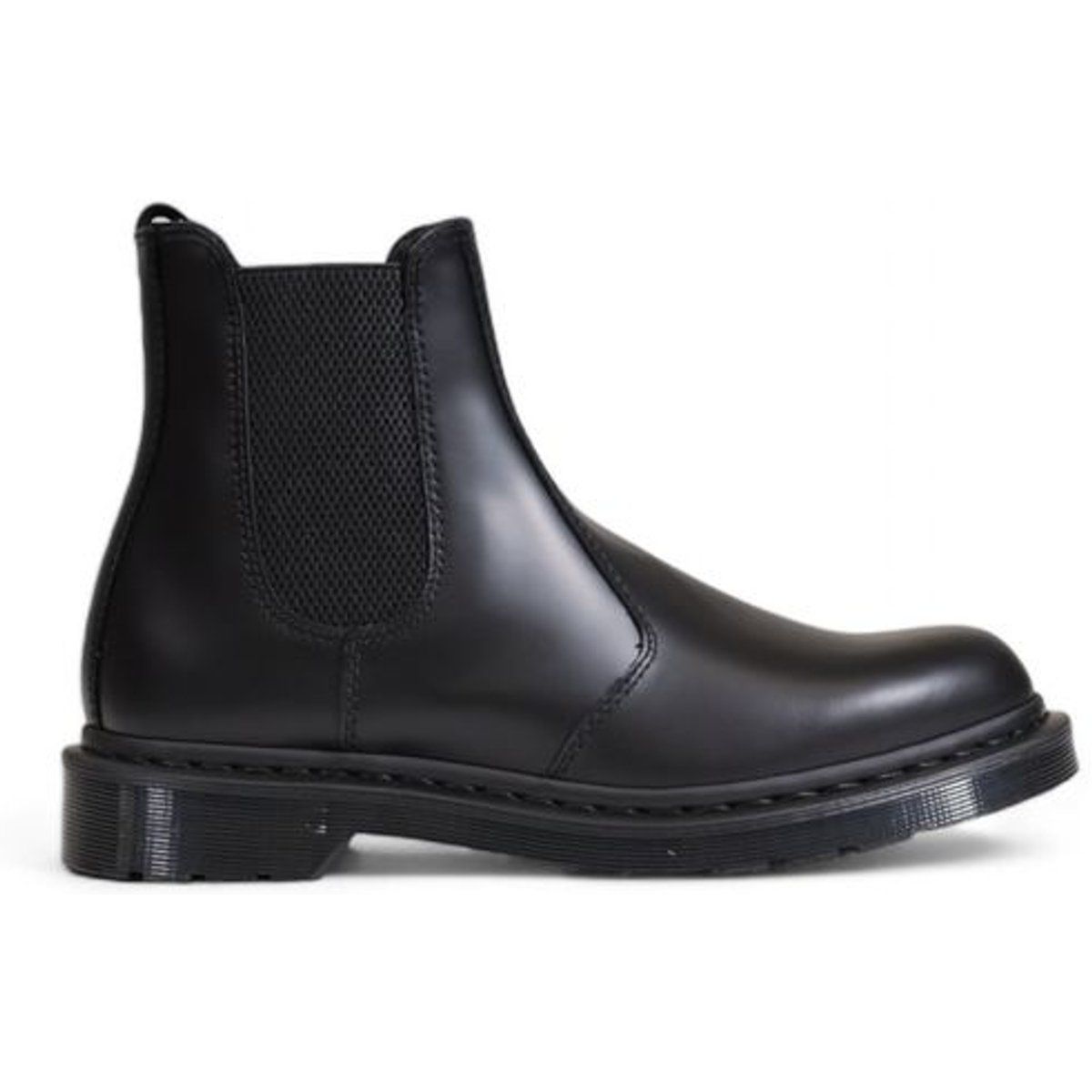 Klassische Chelsea-Stiefel aus schwarzem Leder