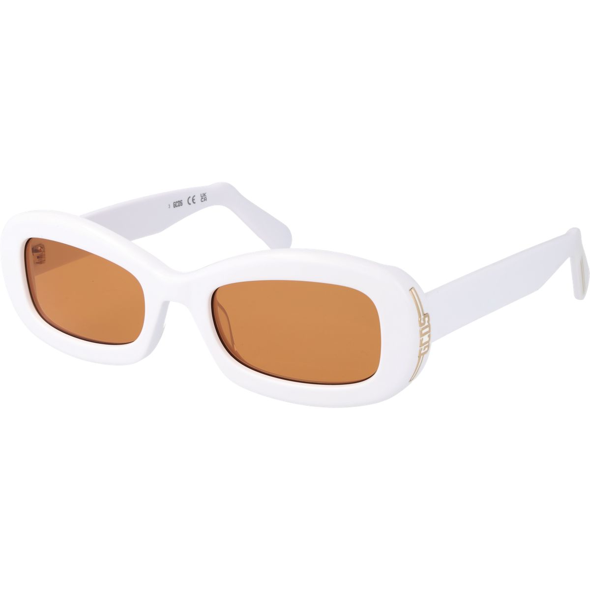 Sonnenbrille mit ovalem Rahmen und Logo-Detail