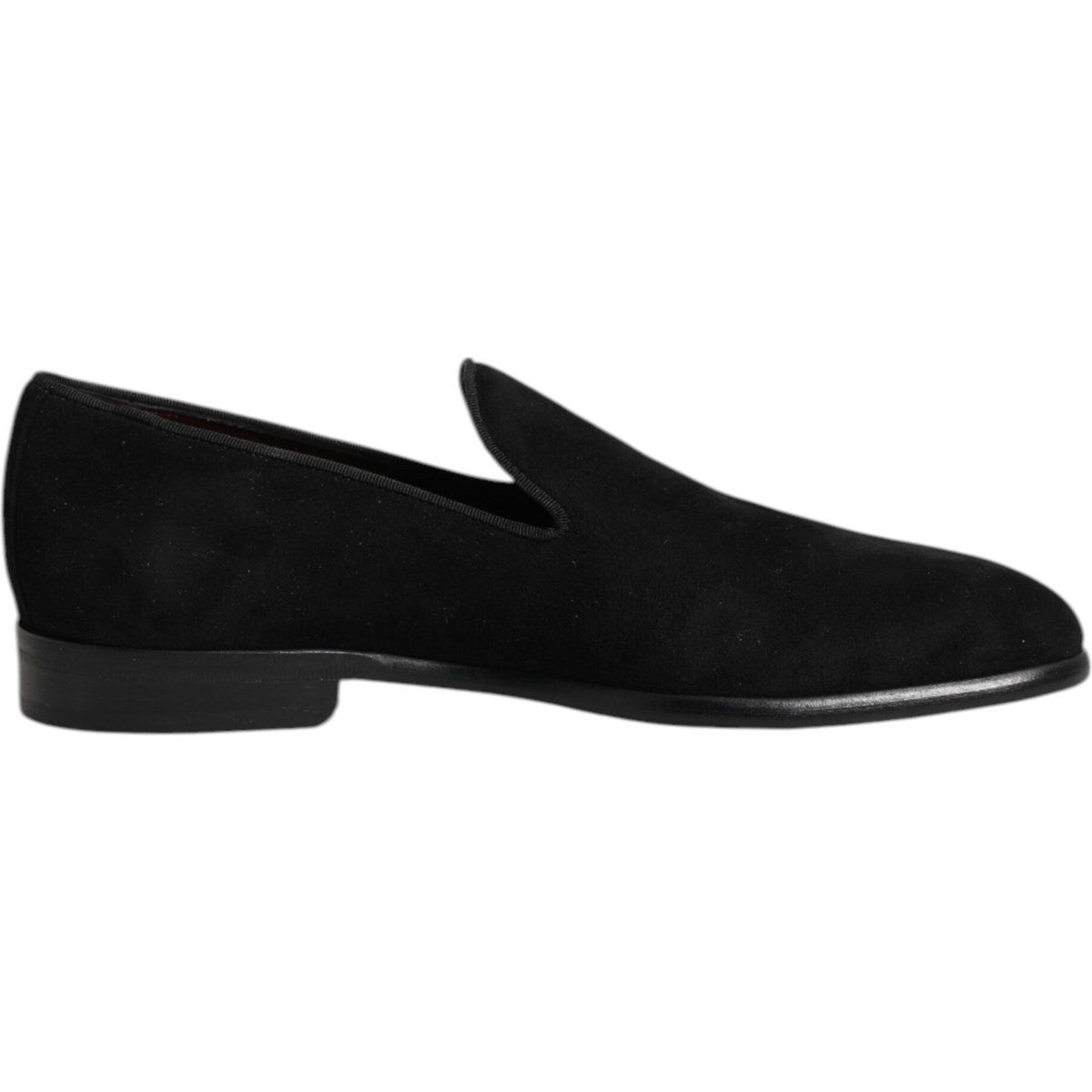 Elegante schwarze formelle Wildleder Slipper