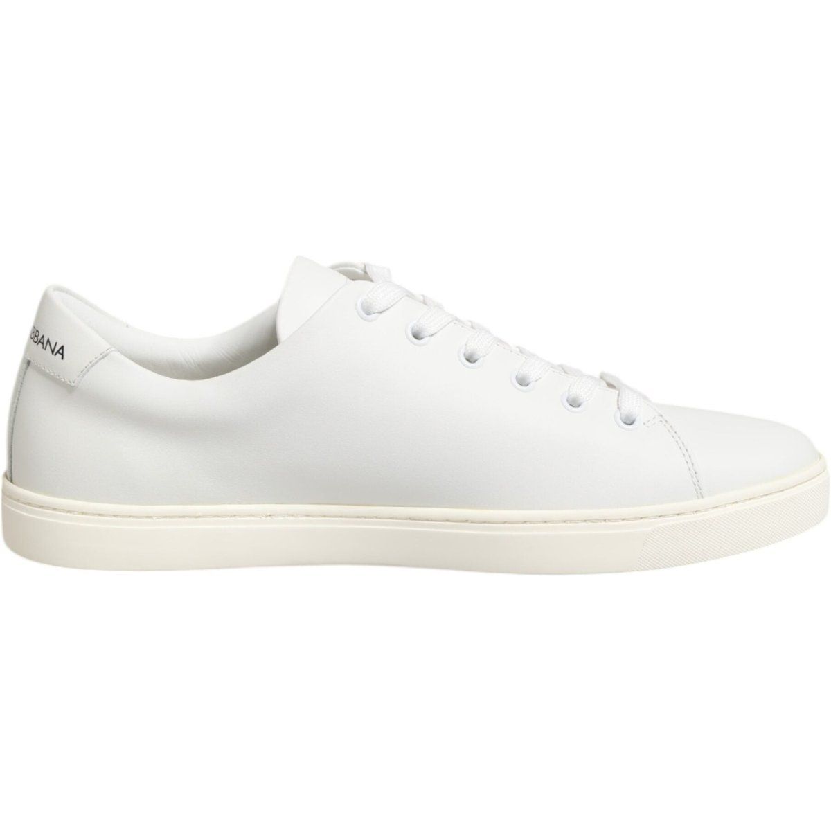 Weiße Leder-Sneakers mit niedrigem Schaft