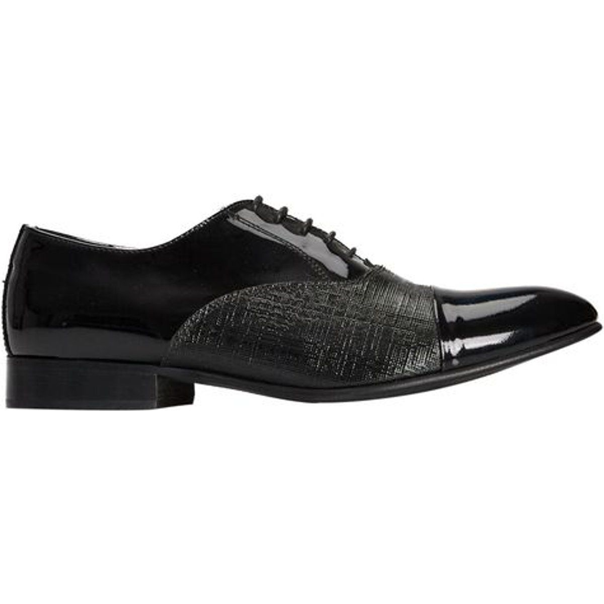 Schwarze Herren Oxford Lederschuhe