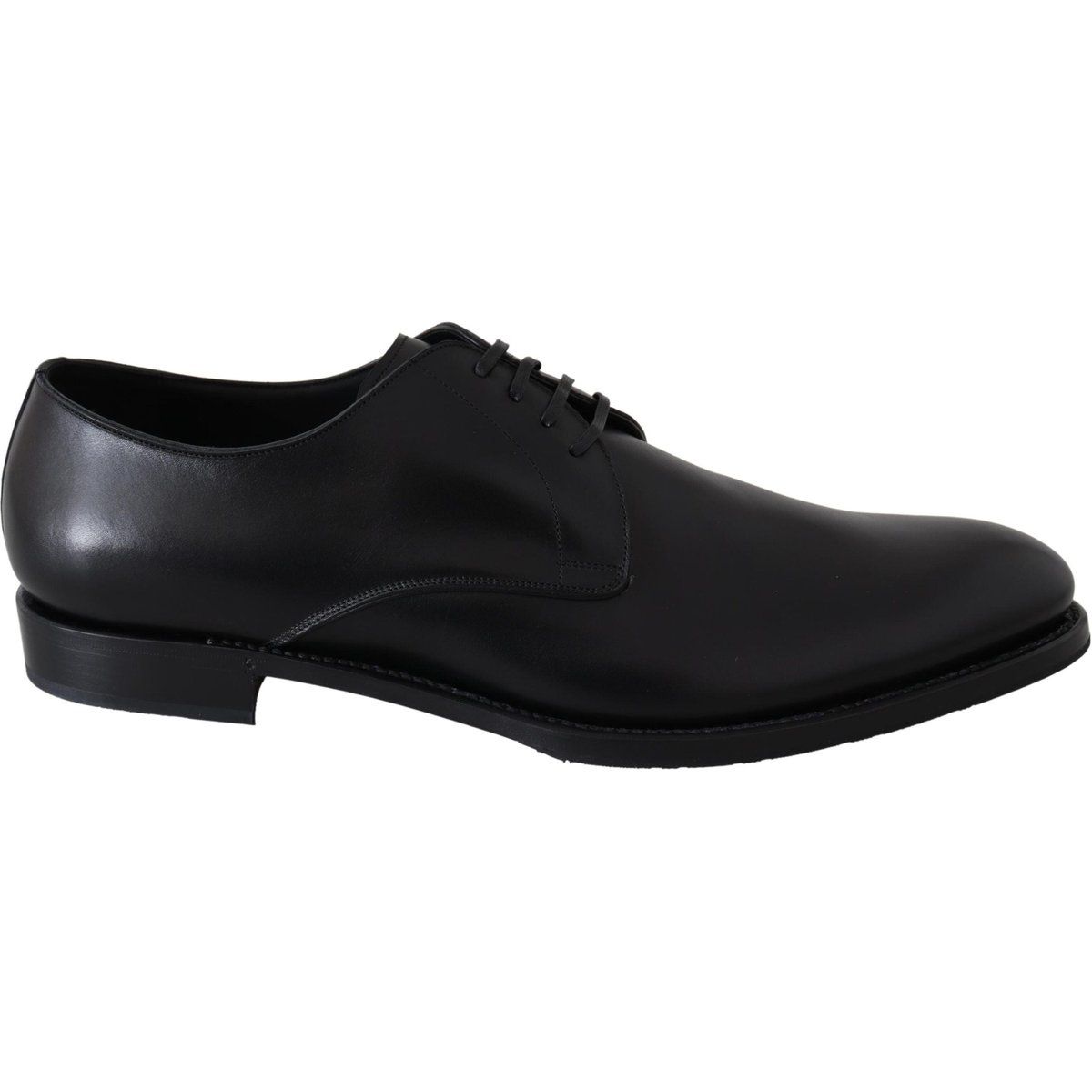 Klassische schwarze Derby-Lederschuhe