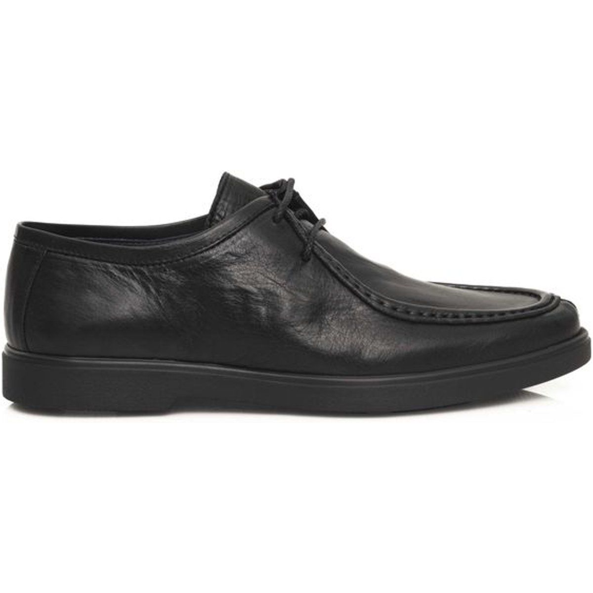 Schwarze Derby Schuhe aus Leder für Herren