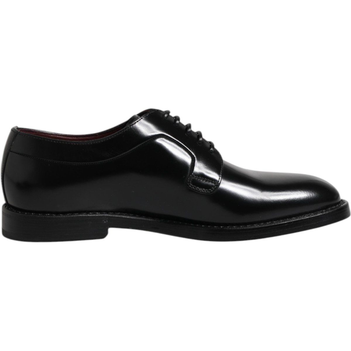 Klassische schwarze Derby-Lederschuhe