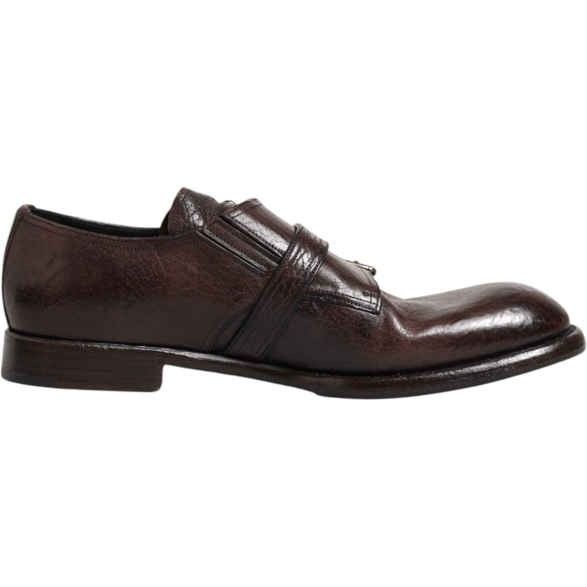 Braune Leder Monk Strap Business Schuhe