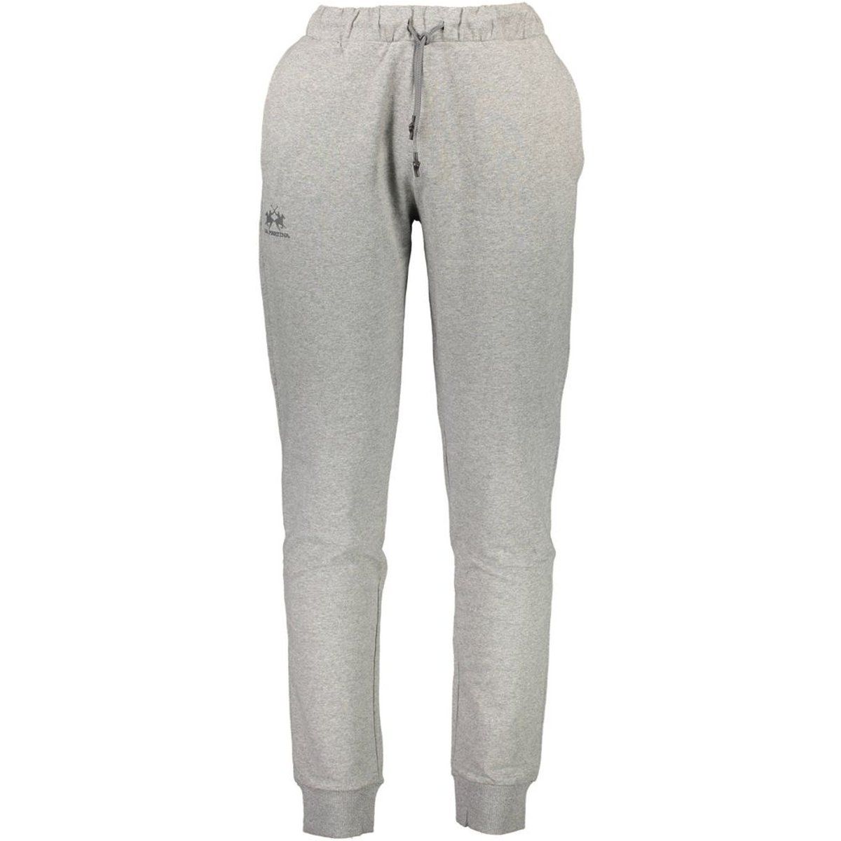 Graue Herren-Baumwoll-Sporthose mit Kordelzug