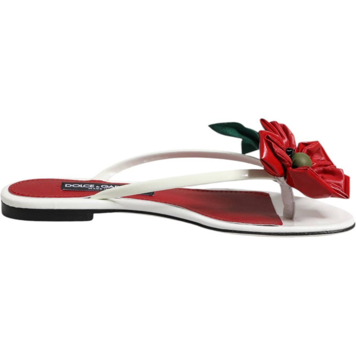 Keira Lackleder-Sandalen mit Blumen