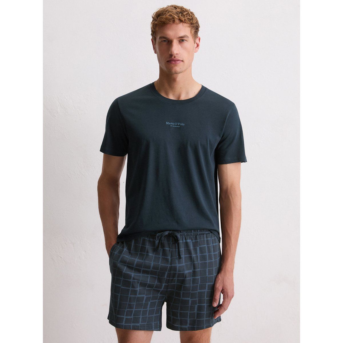 Herren Lounge-Shorts Set aus Baumwolljersey
