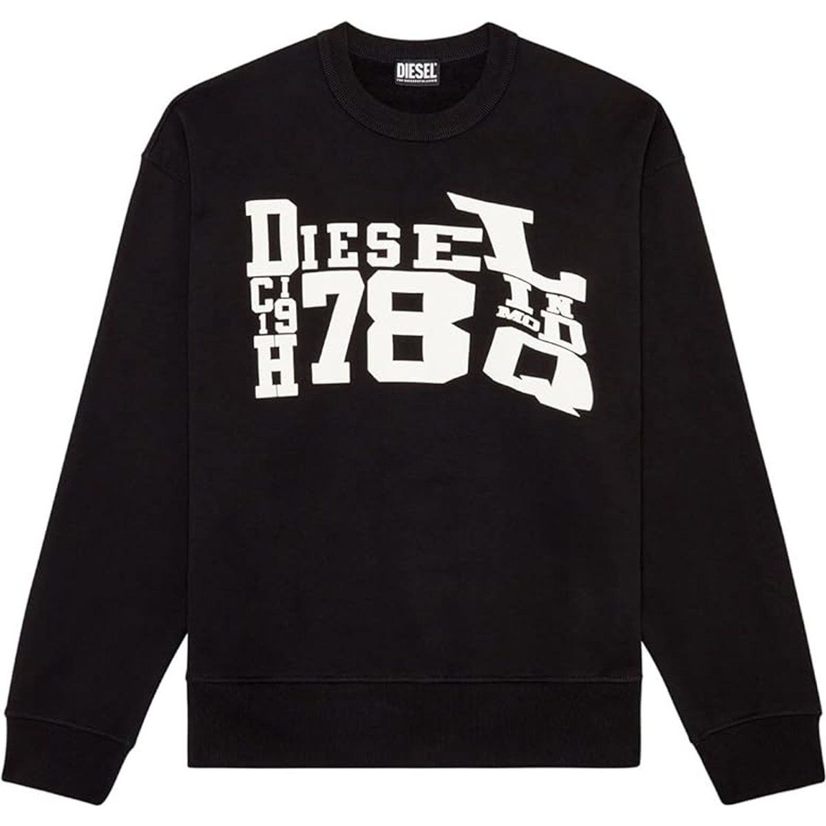 Diesel - Sweatshirt für Herren/Damen Unisex, Logo (Schwarz)