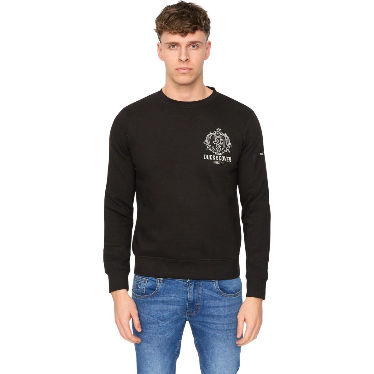 Duck and Cover - "Stoneham" Sweatshirt für Herren, Rundhalsausschnitt (Schwarz)