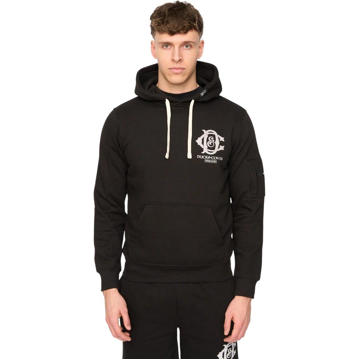 Herren Fleece Pullover Hoodie mit Logo