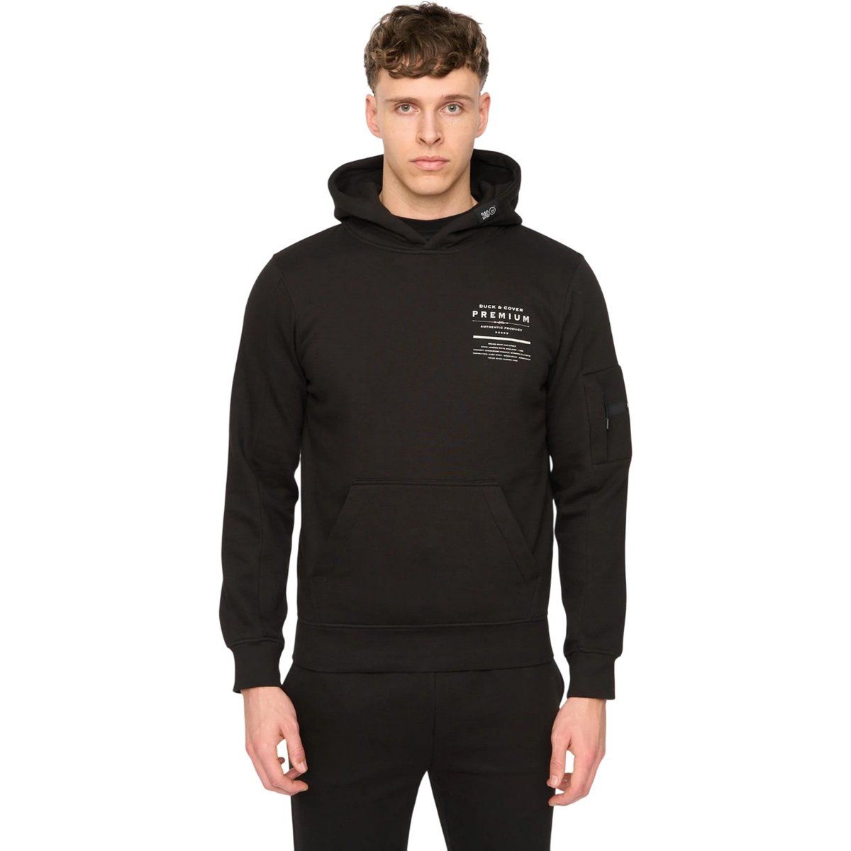 Duck and Cover - "Rayland" Kapuzenpullover für Herren (Schwarz)