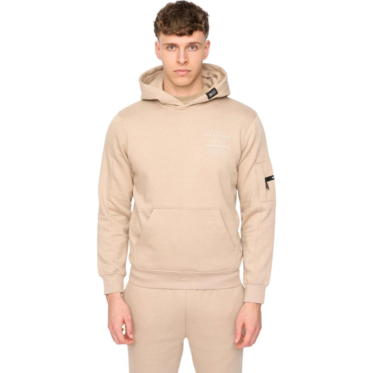 Duck and Cover - "Rayland" Kapuzenpullover für Herren (Steinfarben)
