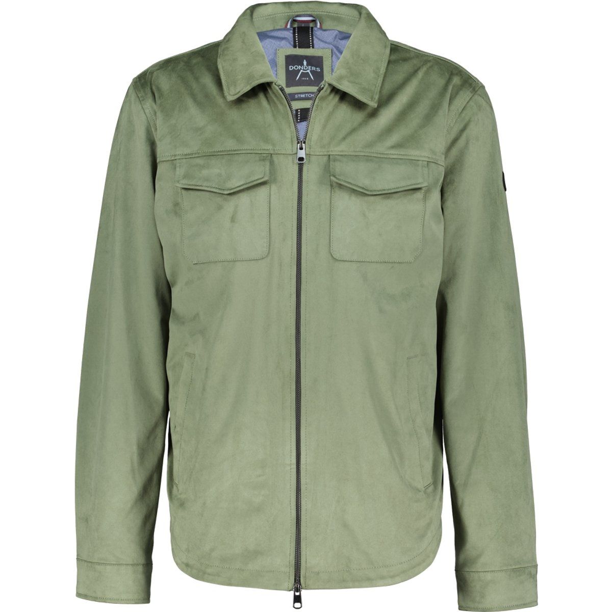 Hemdjacke im Wildleder-Look mit Taschen