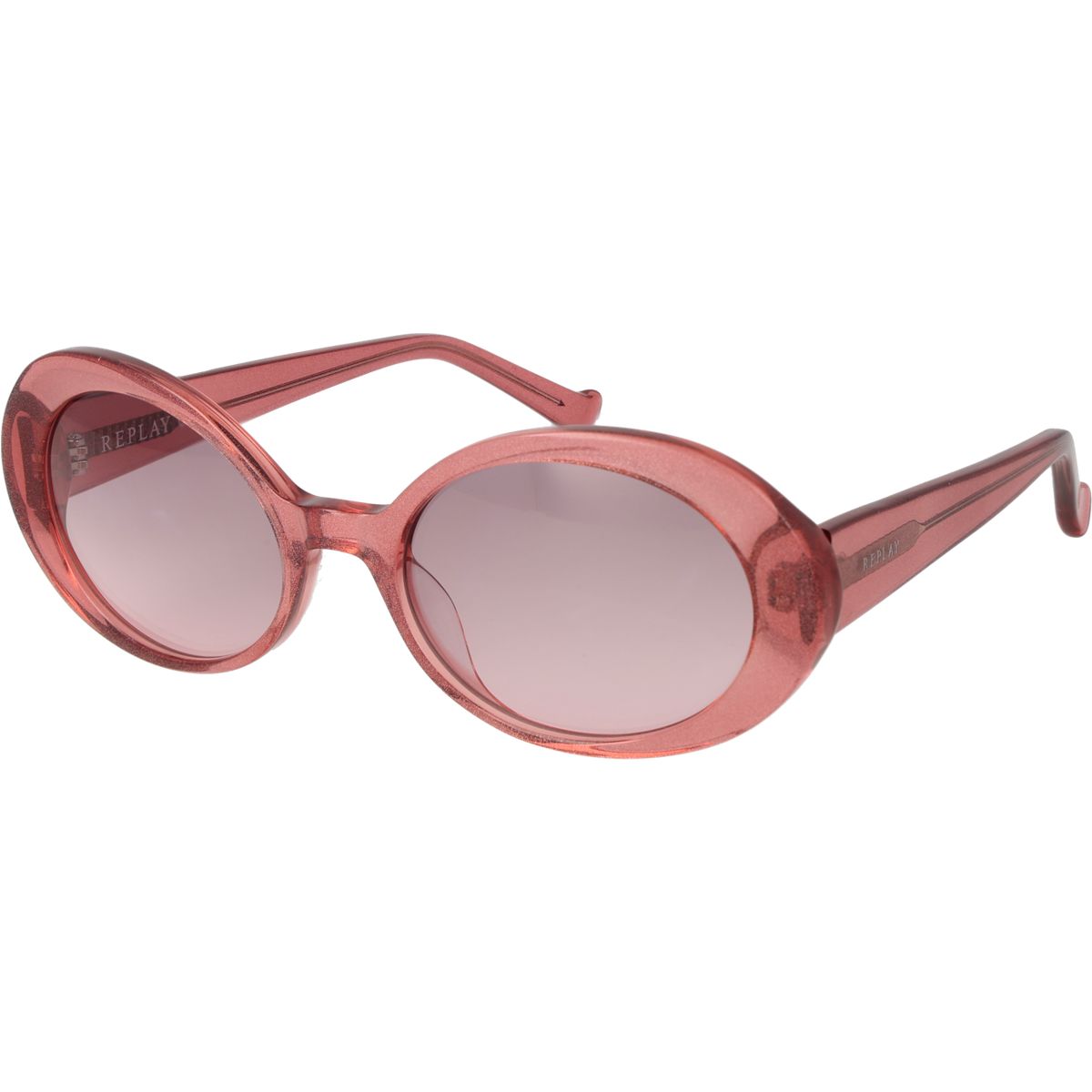 Ovale Acetat-Sonnenbrille mit Verlaufsgläsern
