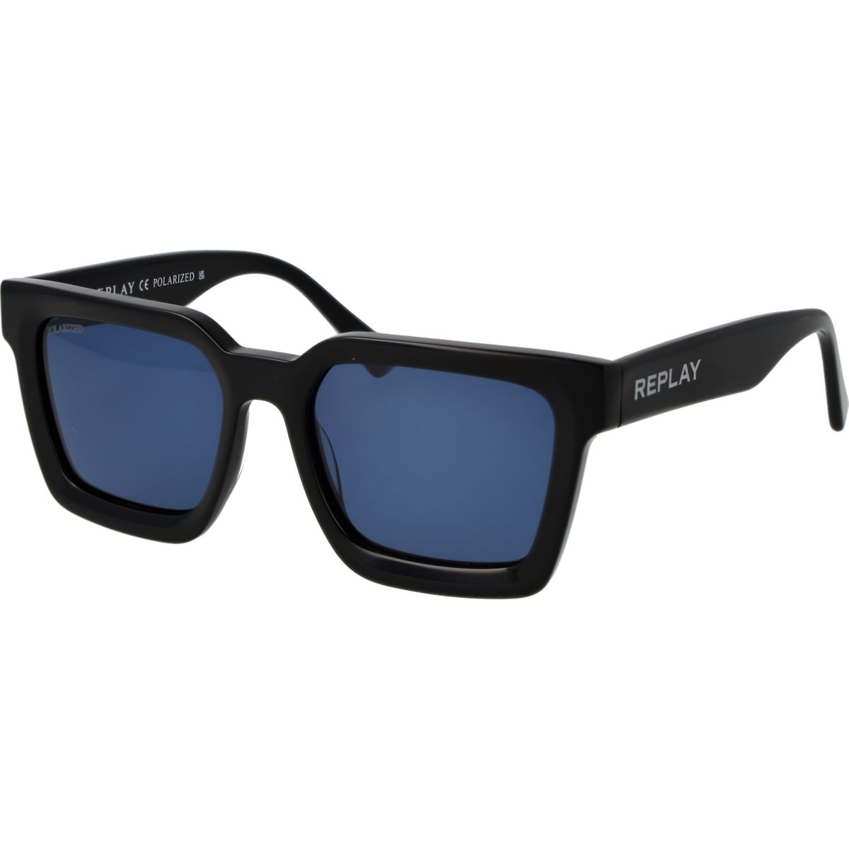 Markante eckige Acetat-Sonnenbrille