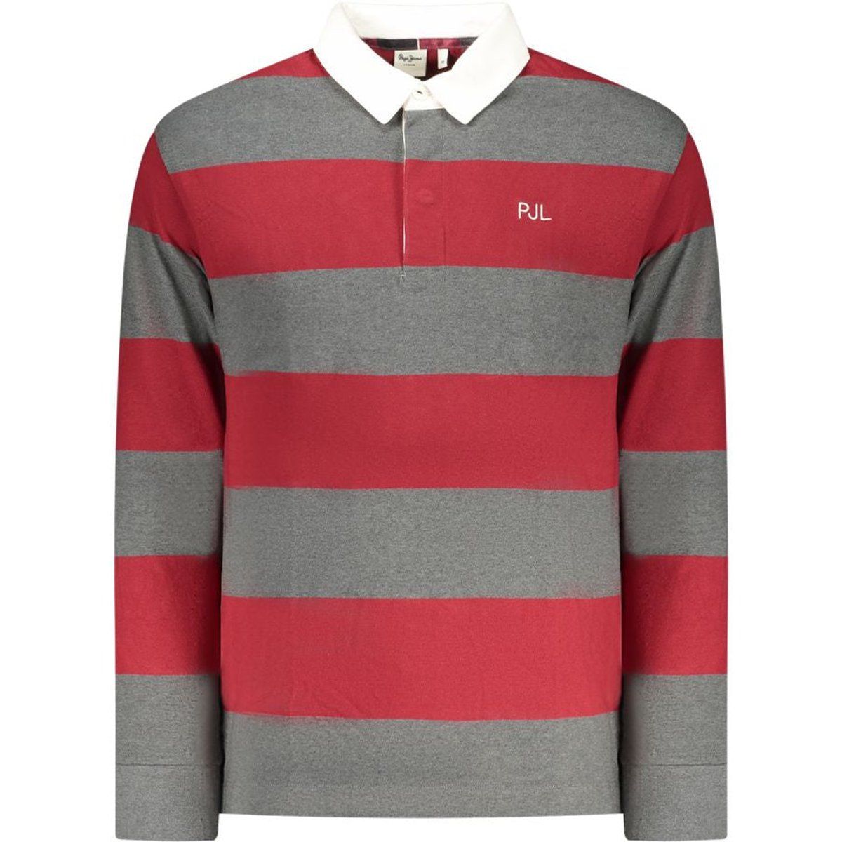 Gestreiftes Baumwoll-Langarm-Rugbyshirt