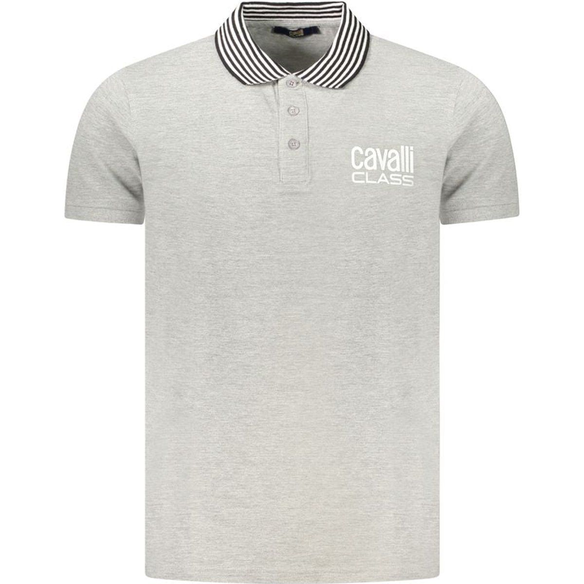 Cavalli Class Poloshirt mit Streifenkragen