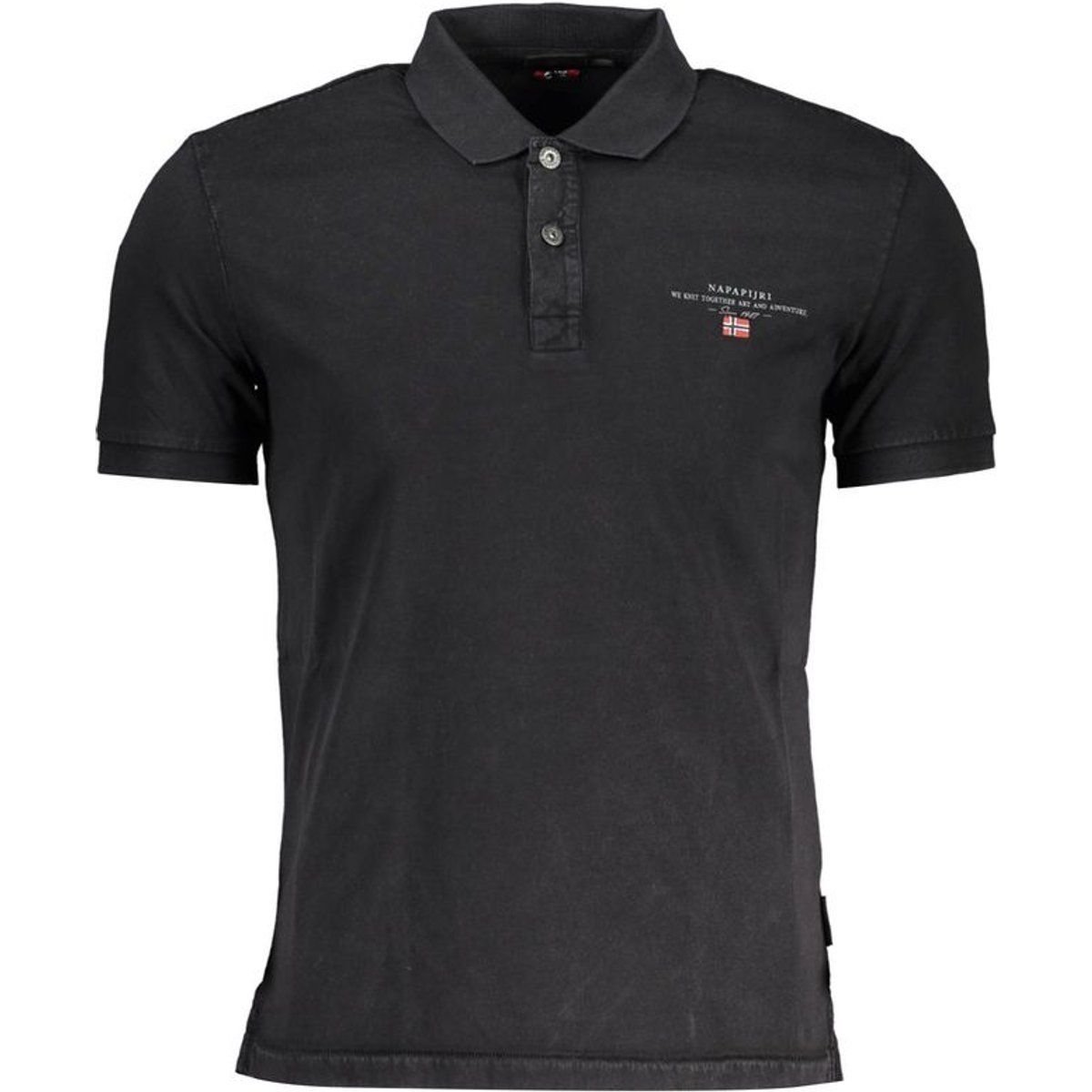 Herren Poloshirt aus schwarzer Baumwolle