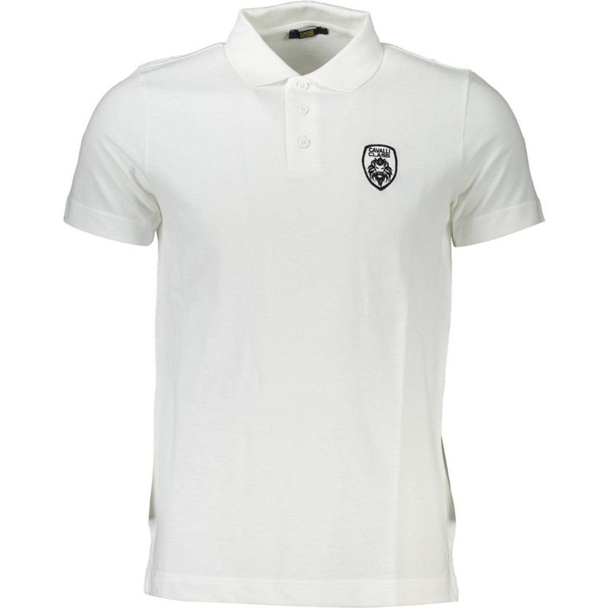 Cavalli Class Bianco Baumwoll-Polo für Herren