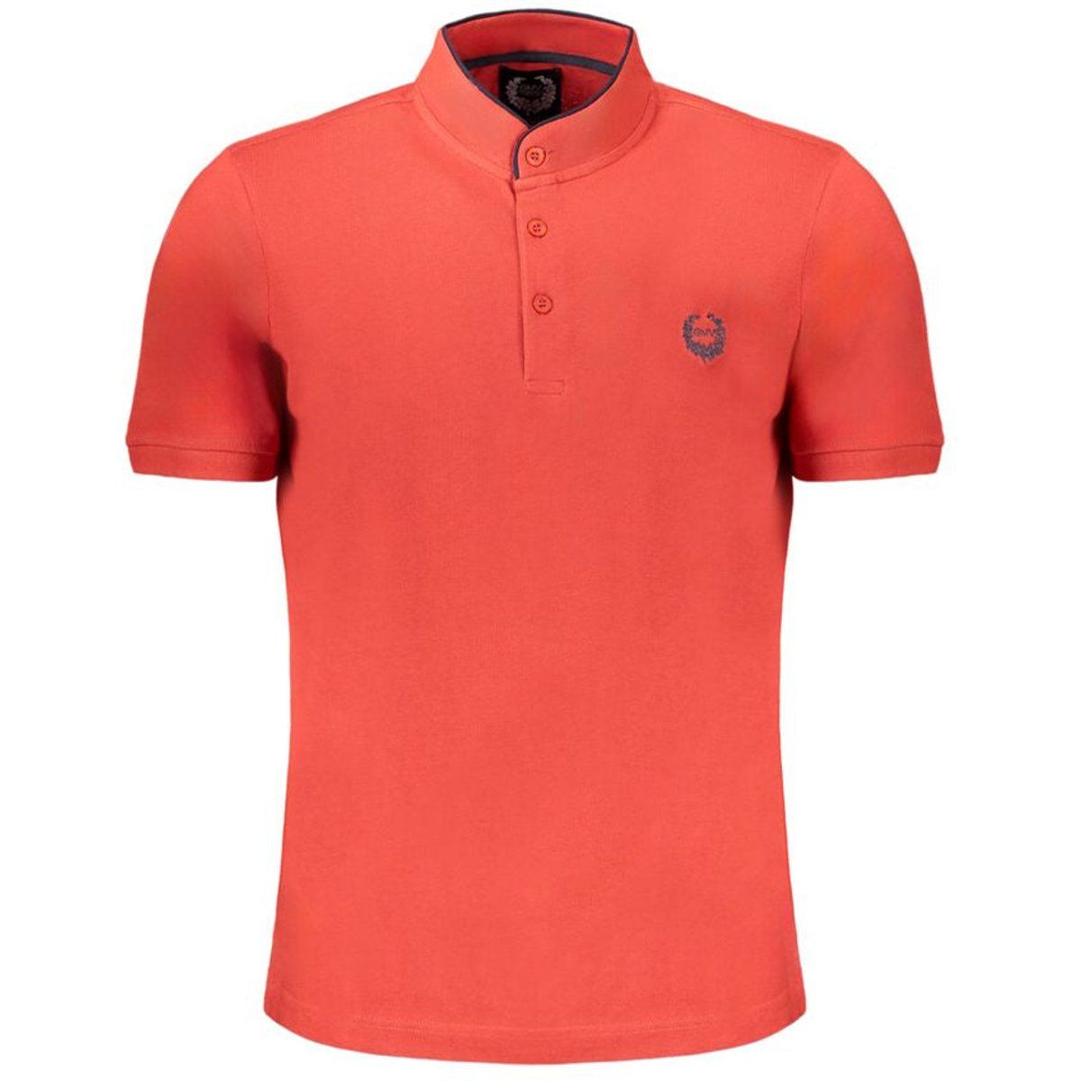 Leuchtendes Poloshirt mit Stehkragen