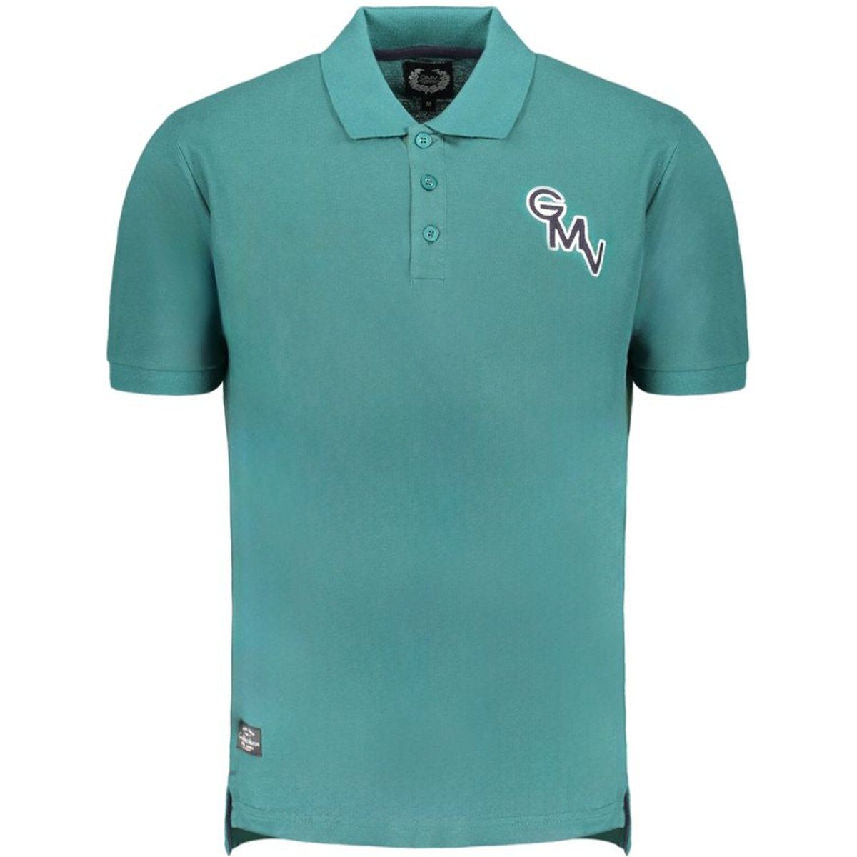 Grünes Baumwoll-Polohemd mit Logo