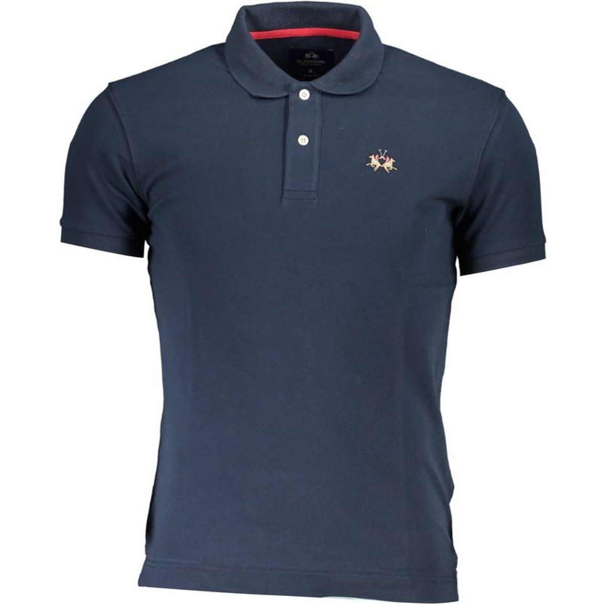 Herren Marineblaues Baumwoll-Poloshirt