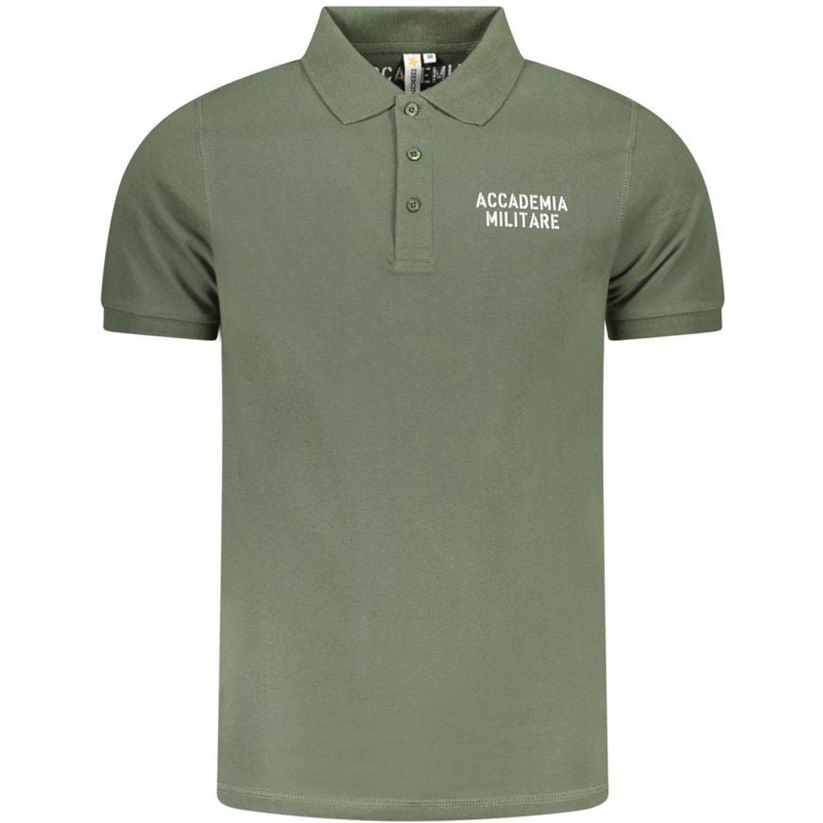 Militärgrünes Baumwoll-Poloshirt