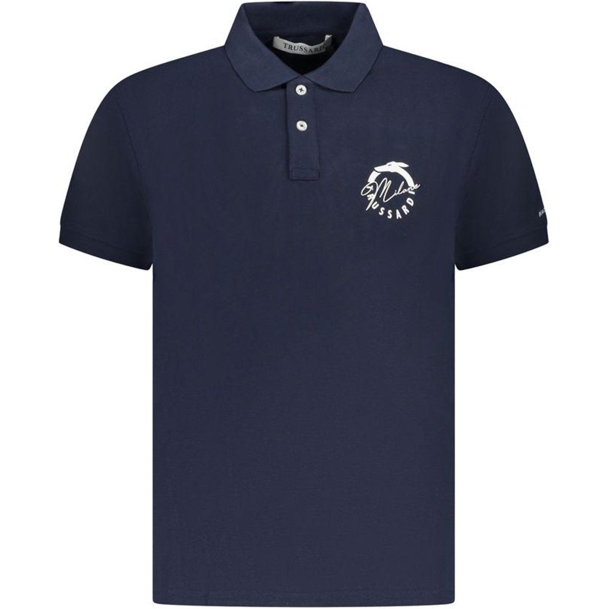 Herren Polohemd aus Baumwolle mit Logo-Print