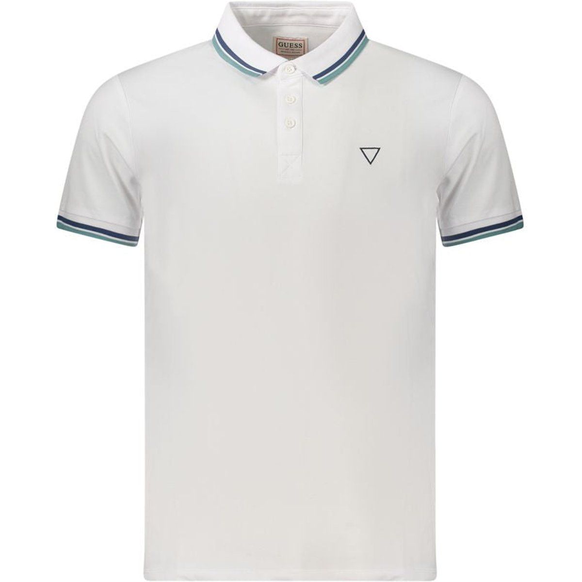 Herren Weißes Baumwoll-Poloshirt