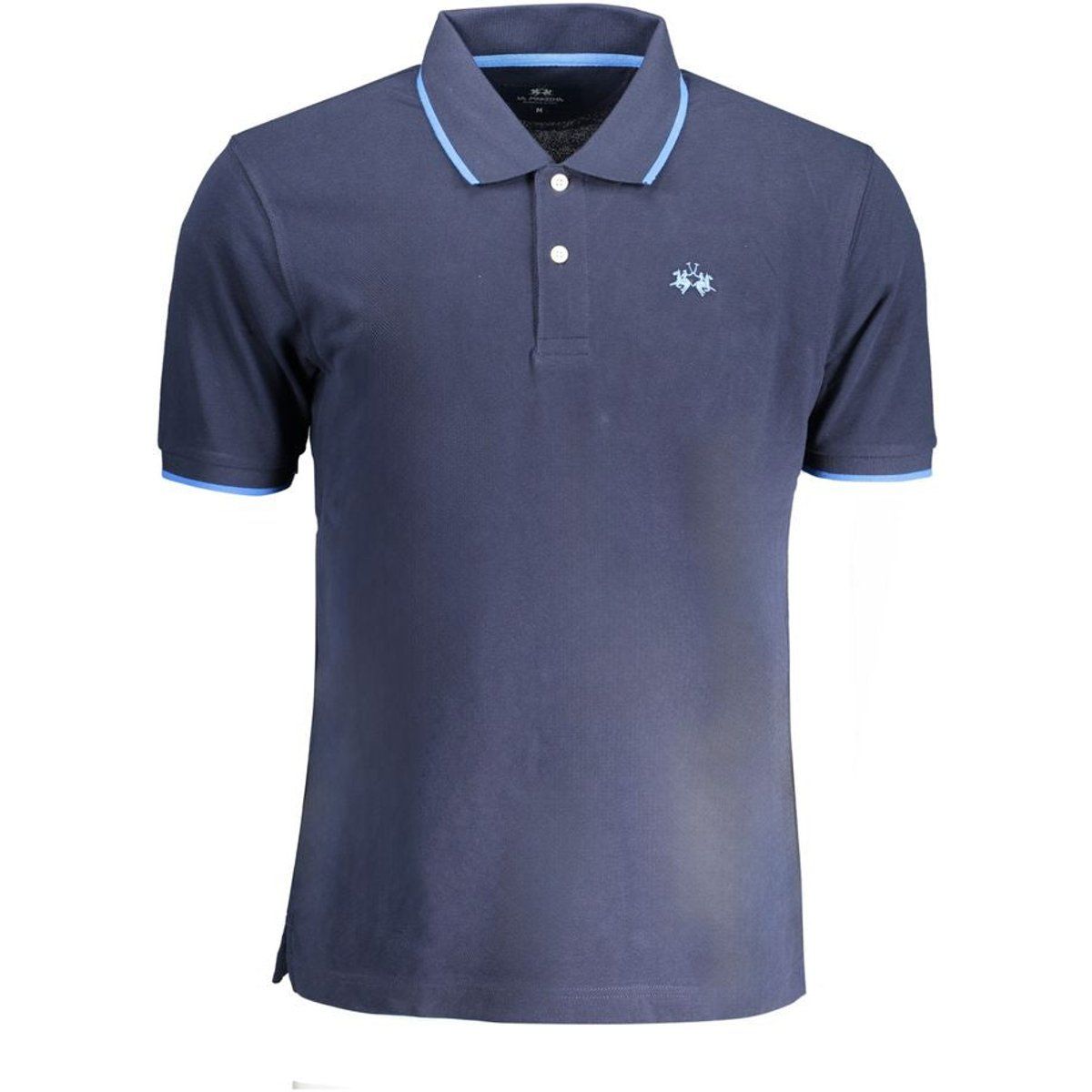 Herren Baumwoll-Poloshirt in Blau
