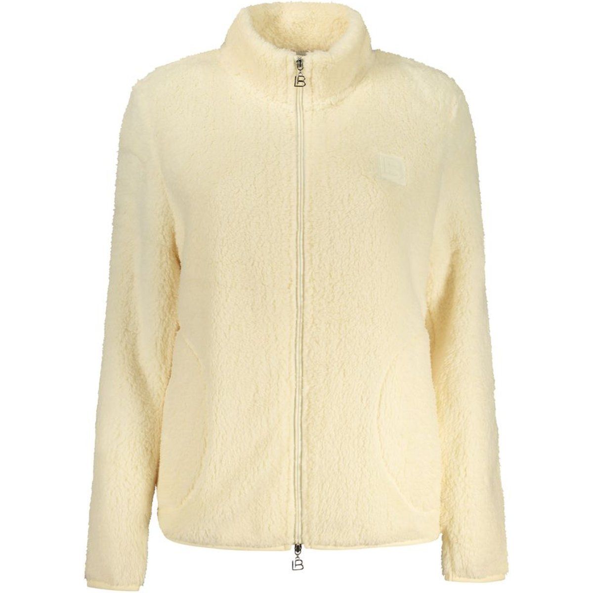 Beiges Fleece Sweatshirt mit Reißverschluss