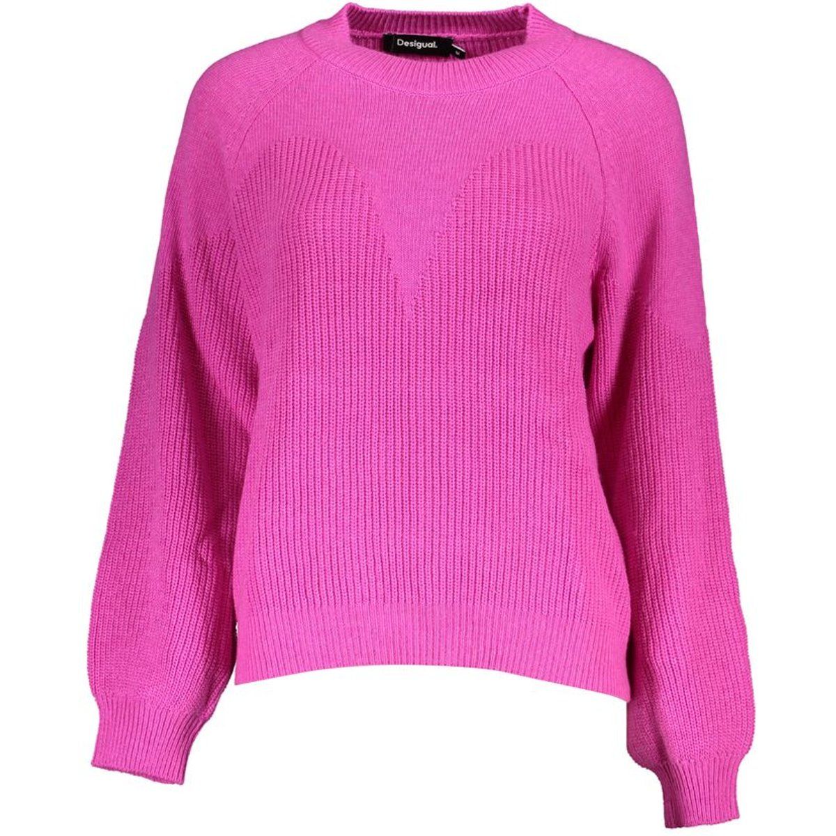 Gerippter Strickpullover mit Herzdetail