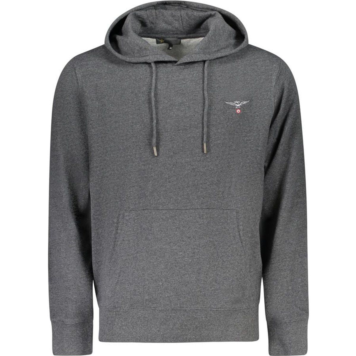 Klassischer grauer Baumwoll-Mischung Hoodie