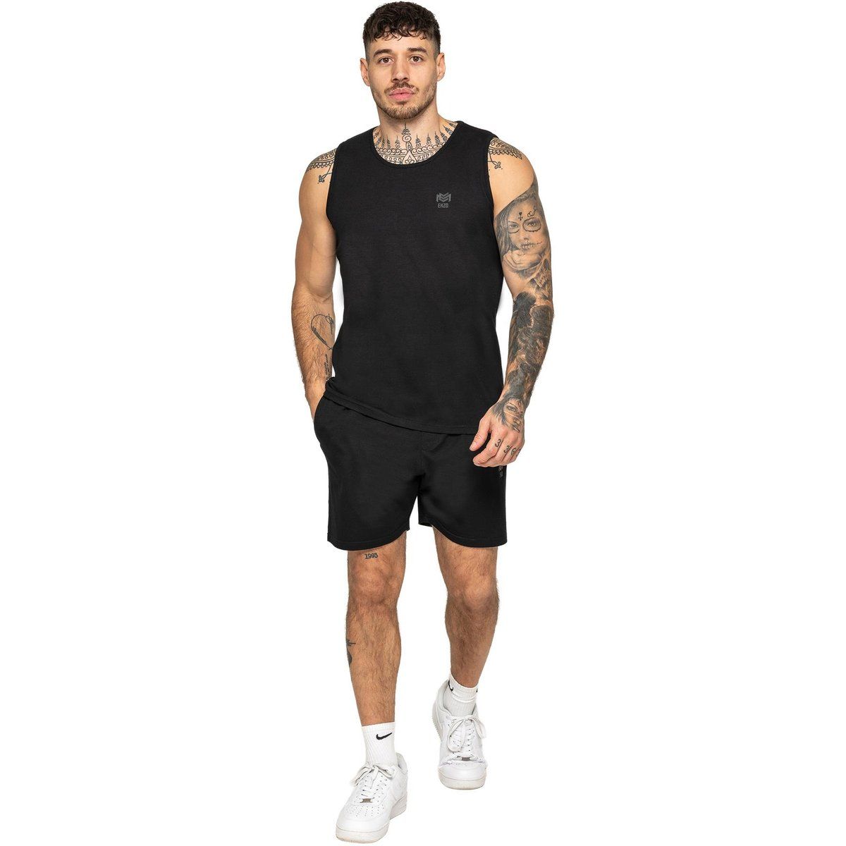 Herren Ärmelloses Fitness Set